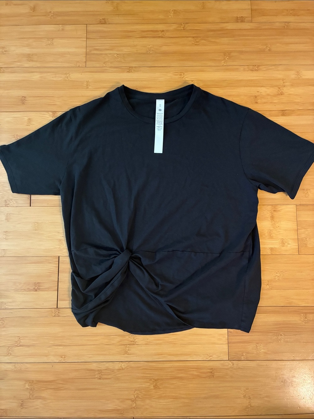 Lululemon Twist Front Oversized Black Twist-Front T-Shirt